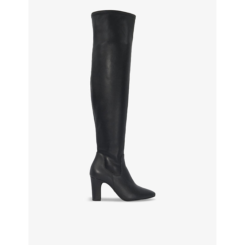 Dune Sirenna pointed-toe leather over-the-knee boots