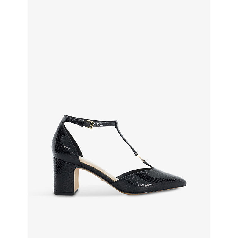 Dune Chic T-bar faux-leather heeled courts