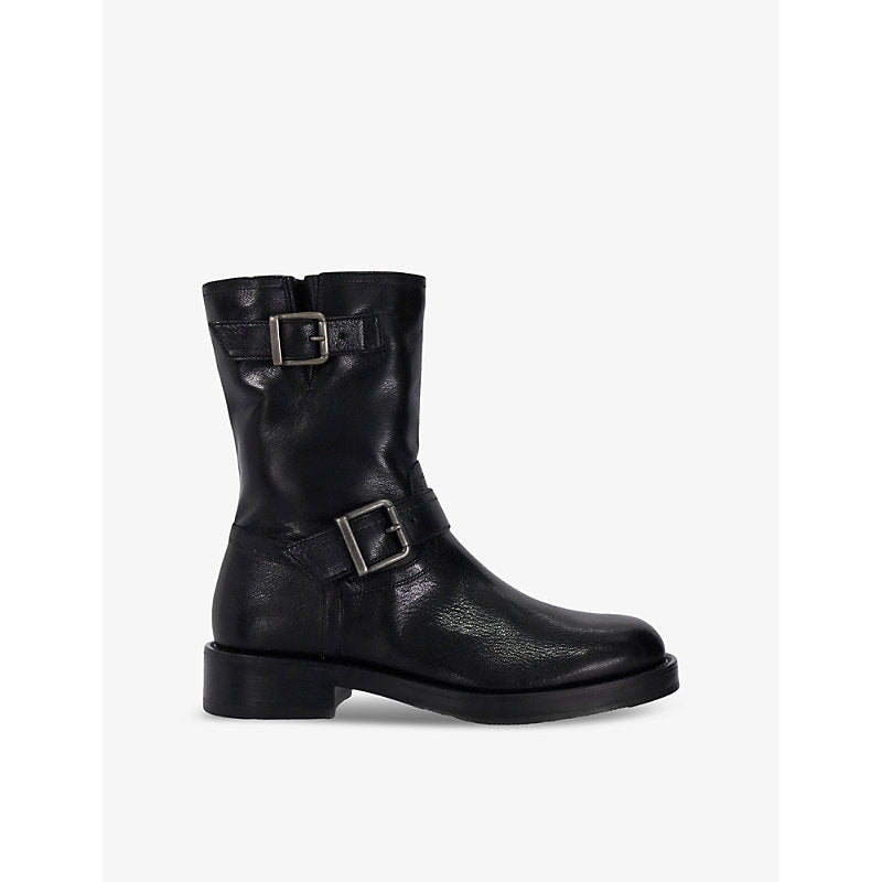 Dune Pixen buckle-embellished leather ankle boots | Dune