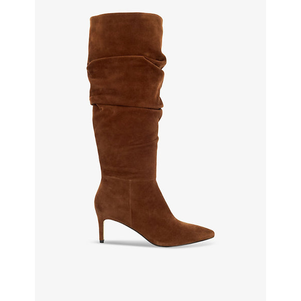 Dune Slouchings stiletto-heel suede knee-high boots | Dune