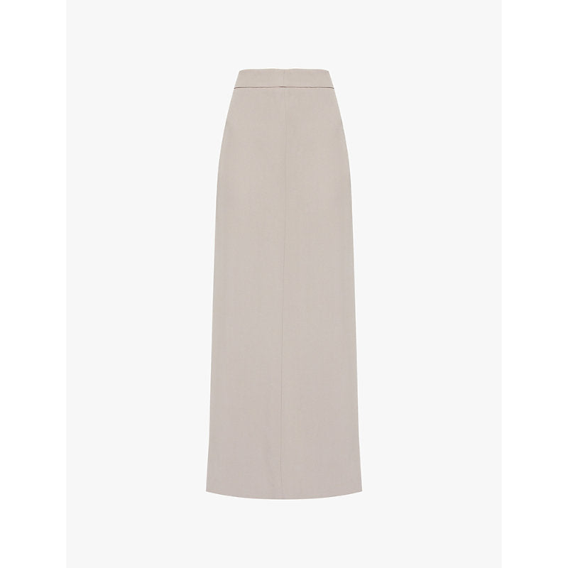 Womens Giorgio Armani Split-hem mid-rise silk maxi skirt