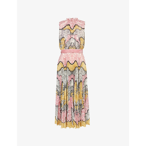 Mary Katrantzou Hollie pleated woven midi dress | MARY KATRANTZOU