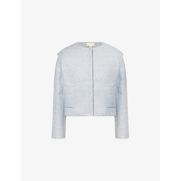 Pretty Lavish Rudy boxy-fit cropped felted jacket