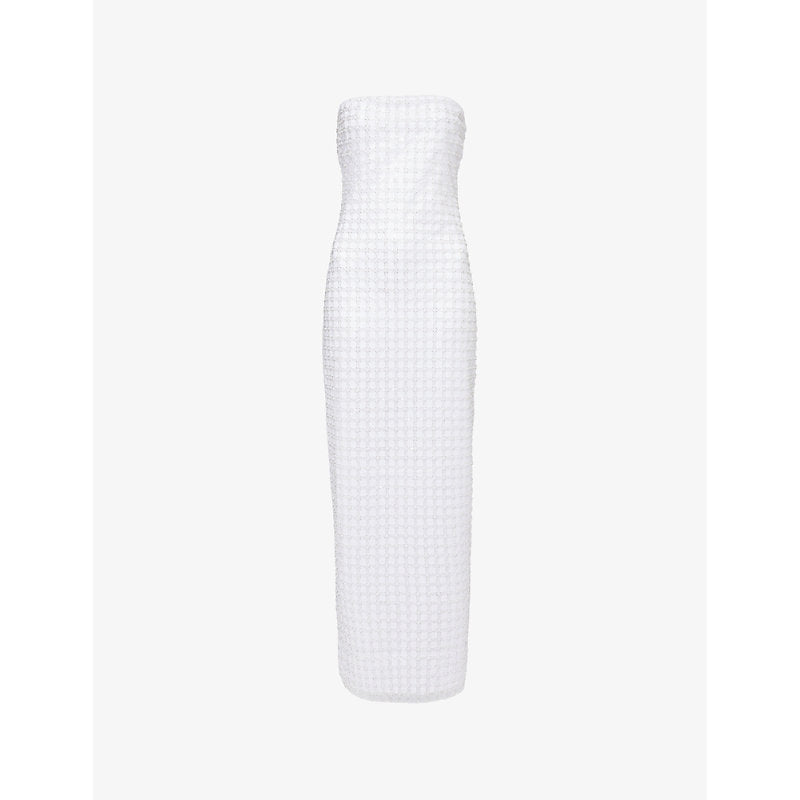 Rotate Birger Christensen Tube beaded mesh maxi dress | ROTATE BIRGER CHRISTENSEN