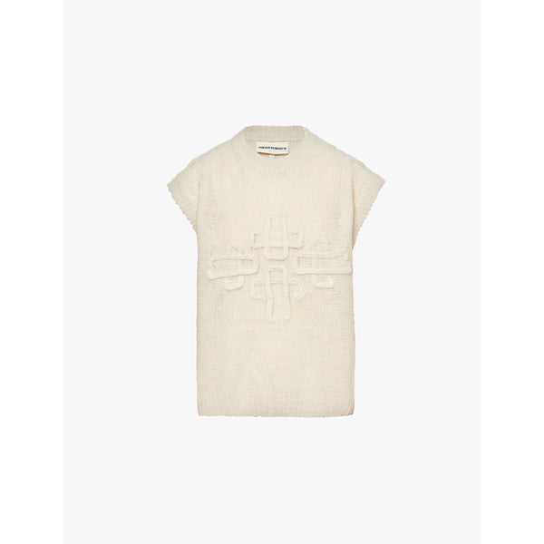 The Couture Club Emblem oversized knitted vest