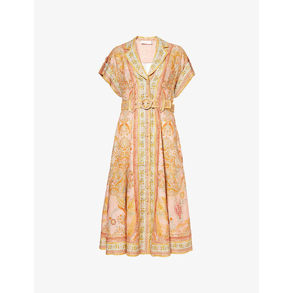 Zimmermann Acacia sleeveless linen midi dress | ZIMMERMANN