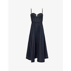 Zimmermann Crush corset denim midi dress | ZIMMERMANN