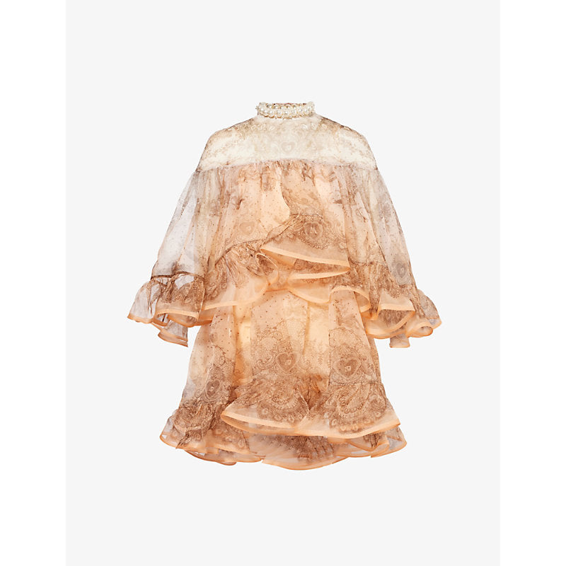 Zimmermann Crush ruffled silk mini dress | ZIMMERMANN