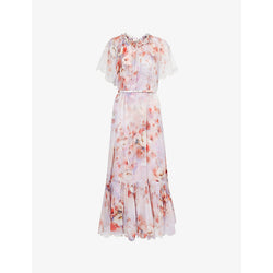 Zimmermann Crush floral-print belted woven midi dress | ZIMMERMANN