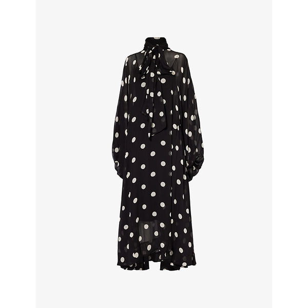 Zimmermann Crush Billow polka-dot stretch-recycled-polyester midi dress