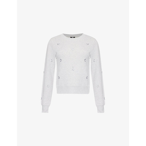 Paige Ordenna crystal-embellished cotton-jersey sweatshirt