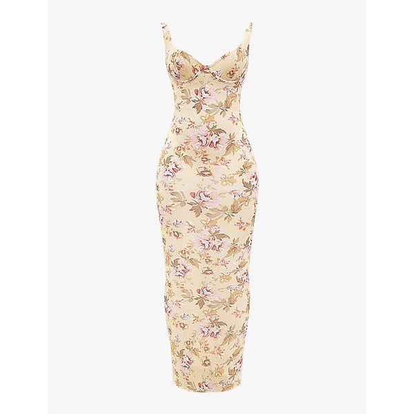 House Of Cb Robina floral-print stretch-woven maxi dress | HOUSE OF CB