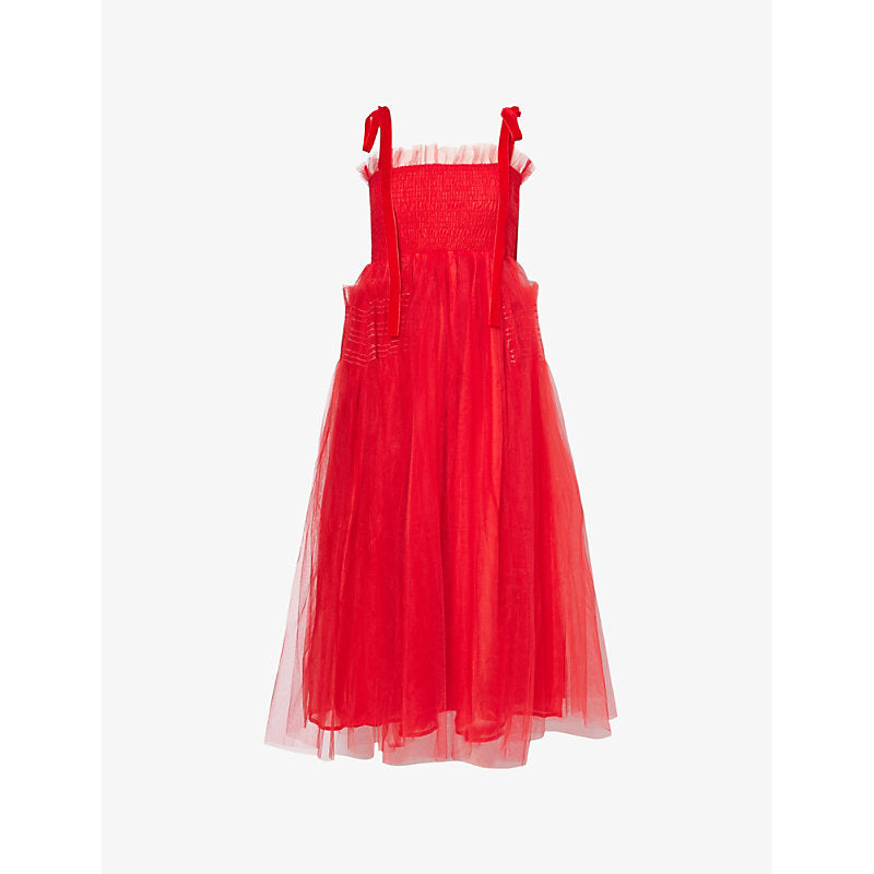 Sister Jane Tulle flared woven midi dress | SISTER JANE