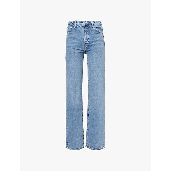 Frame The Ruler high-rise straight-leg stretch-denim jeans