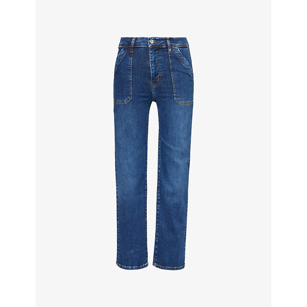 Frame The Utility straight-leg organic-cotton blend stretch-denim jeans