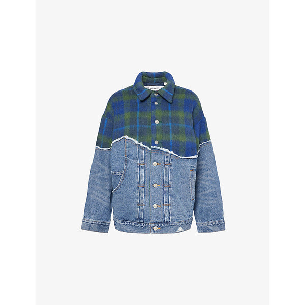 Levis Levi's x Adsb Andersson Bell Spliced Trucker knitted-panel relaxed-fit denim jacket