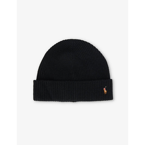 Polo Ralph Lauren Embroidered-signature cuffed wool and recycled nylon-blend beanie