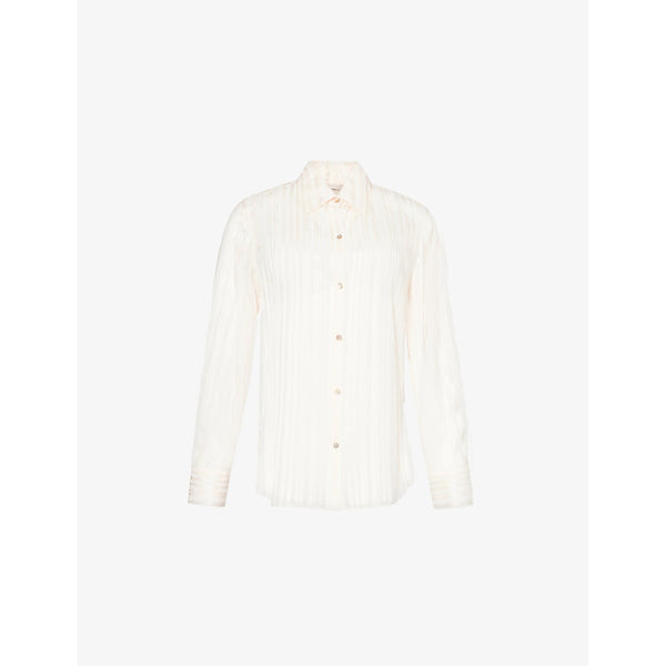 Vince Pintuck Striped Woven Shirt