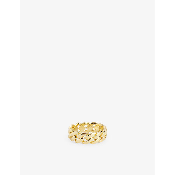 Commonlines Cuban Link 14ct yellow-gold plated sterling-silver ring