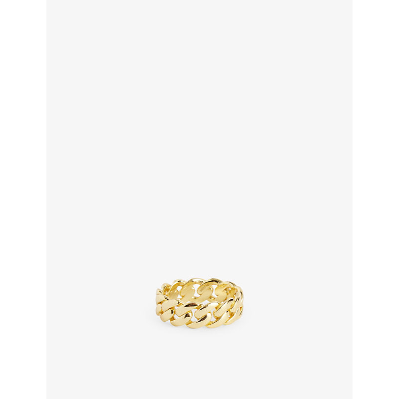 Commonlines Cuban Link 14ct yellow-gold plated sterling-silver ring