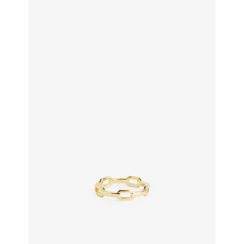 Commonlines Anchor 14ct yellow-gold plated sterling-silver ring