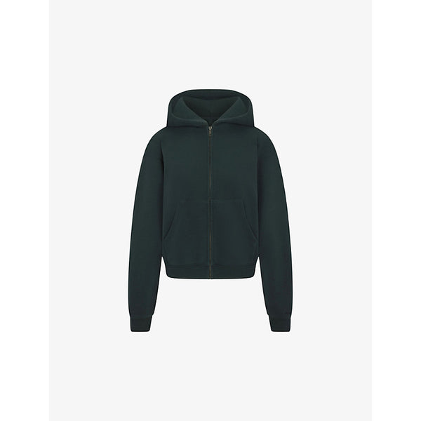 Skims Vintage relaxed-fit zip-up cotton hoody