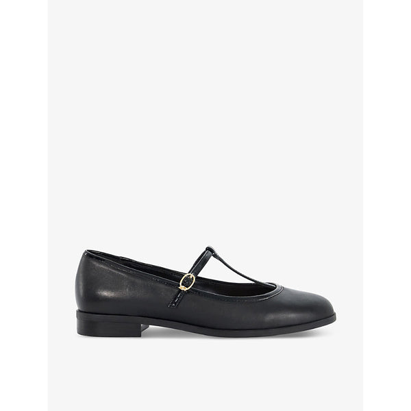 Dune Haye T-bar round-toe leather flats | Dune