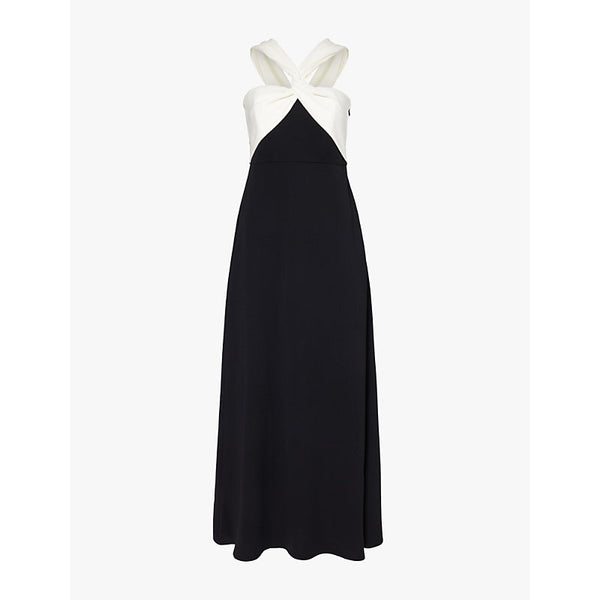 Roland Mouret Knotted off-shoulder cady maxi dress