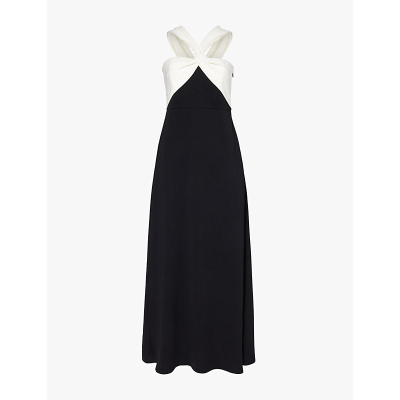 Roland Mouret Knotted off-shoulder cady maxi dress | ROLAND MOURET