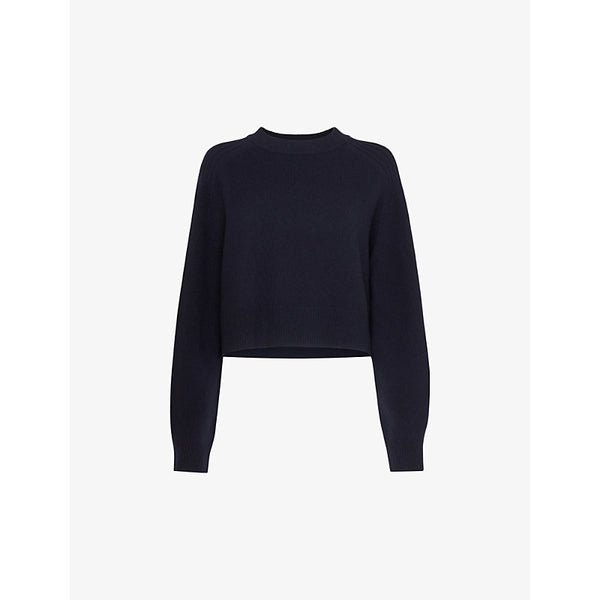 Whistles Cropped relaxed-fit wool jumper