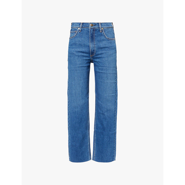 Rag & Bone Harlow mid-rise straight-leg stretch-denim jeans