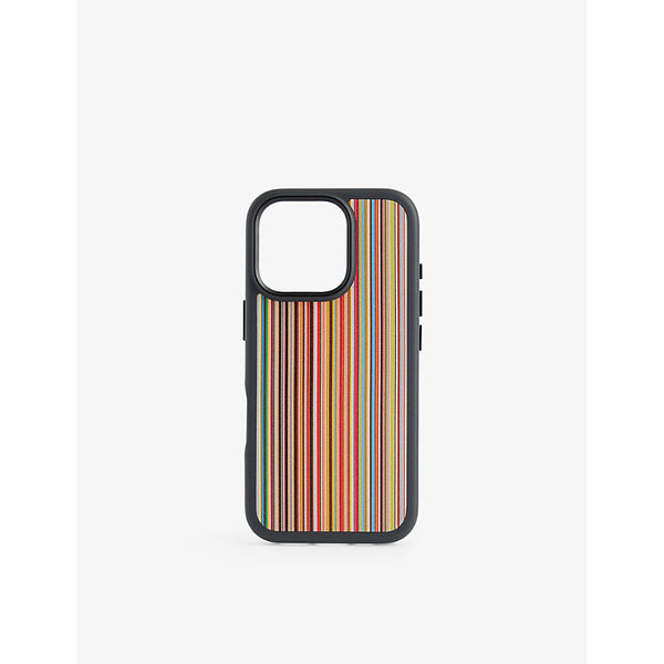 Paul Smith Signature-stripe iPhone 16 Pro hard-shell phone case