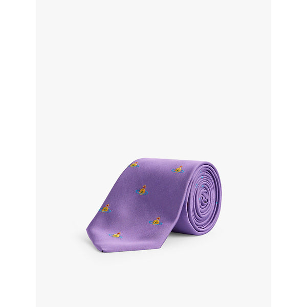 Vivienne Westwood Orb pattern silk-twill tie