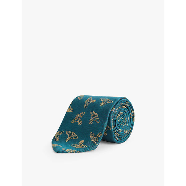 Vivienne Westwood Orb pattern silk-twill tie