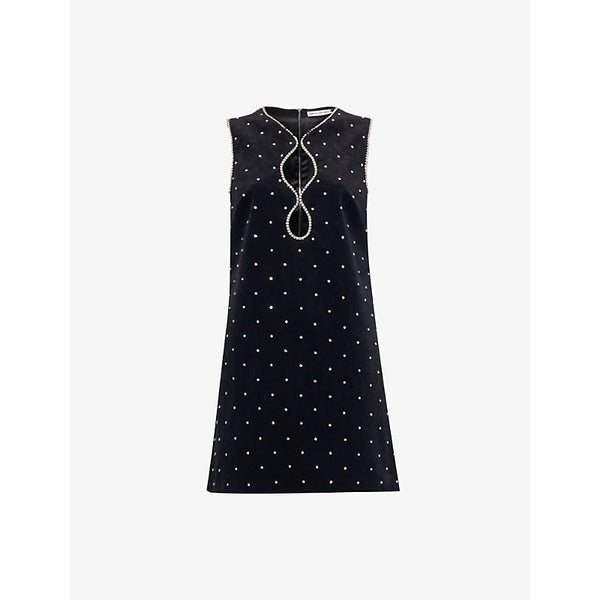 Rebecca Vallance Giovanna cut-out velvet mini dress | REBECCA VALLANCE