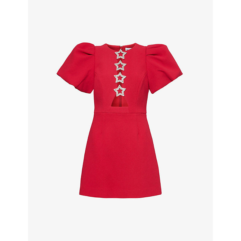 Rebecca Vallance Akari puff-sleeve woven mini dress | REBECCA VALLANCE