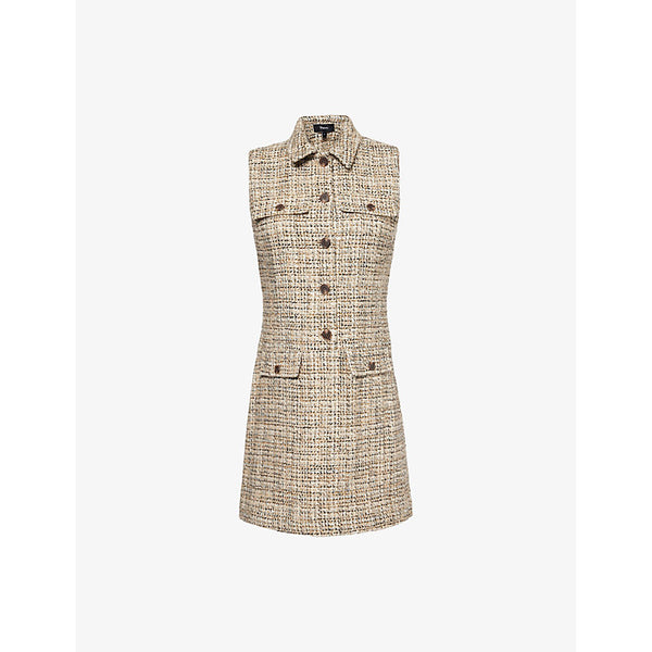 Theory Military sleeveless tweed mini dress | THEORY