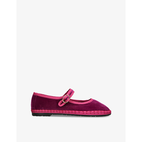 Flabelus Nomi single-strap cotton Mary Jane flats | Flabelus