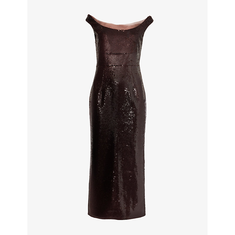 Roland Mouret Scoop-neck sleeveless sequin midi dress | ROLAND MOURET