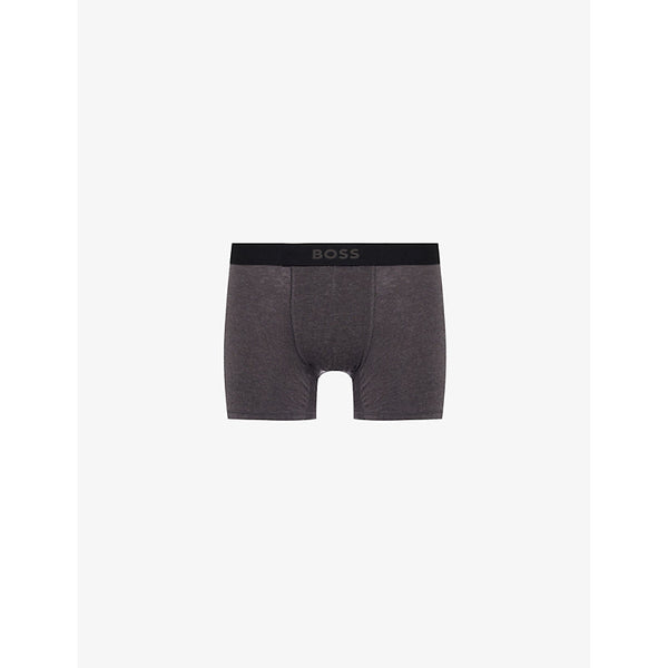 Boss Holiday branded-waistband regular-fit stretch-woven blend trunks