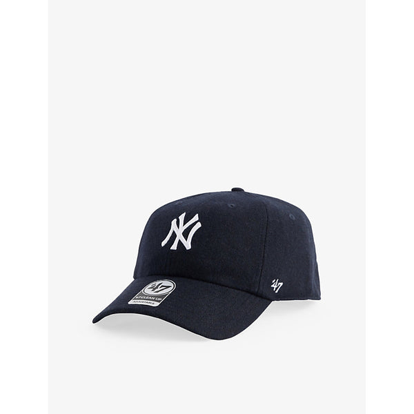 Sporty & rich x Yankees logo-embroidery wool-felt baseball cap