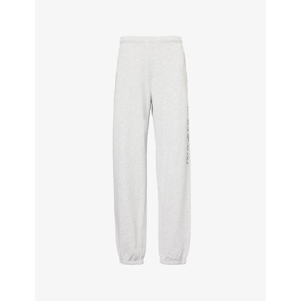 Sporty & Rich Ivy Health brand-print cotton-blend jogging bottoms