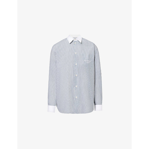 Sporty & Rich Ivy striped-pattern cotton-poplin shirt