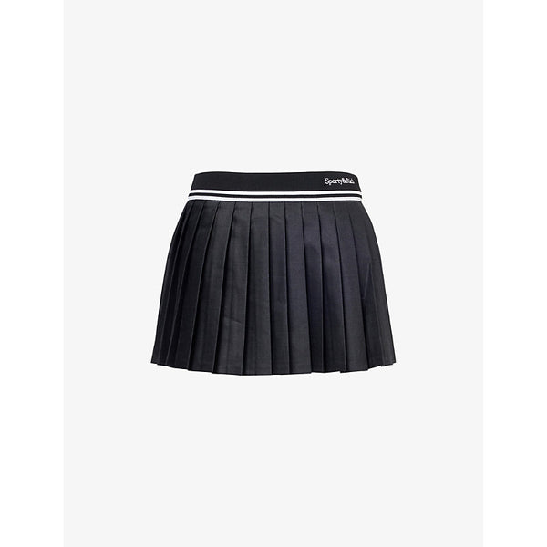 Sporty & Rich Ivy pleated wool mini skirt