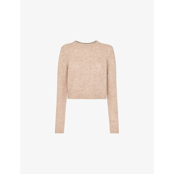 Whistles Round-neck fluffy-texture knitted jumper