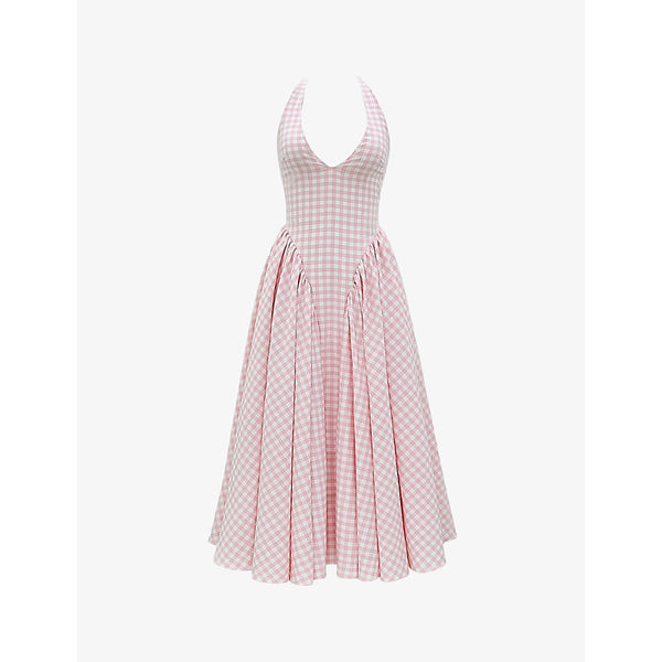 House Of Cb Marilyn gingham stretch-woven midi dress | HOUSE OF CB