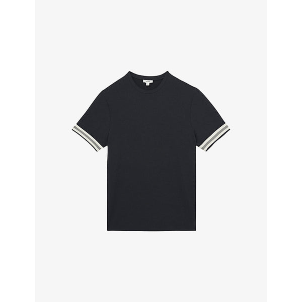 Reiss Emmerson Tape-Cuff Stretch-Jersey T-Shirt