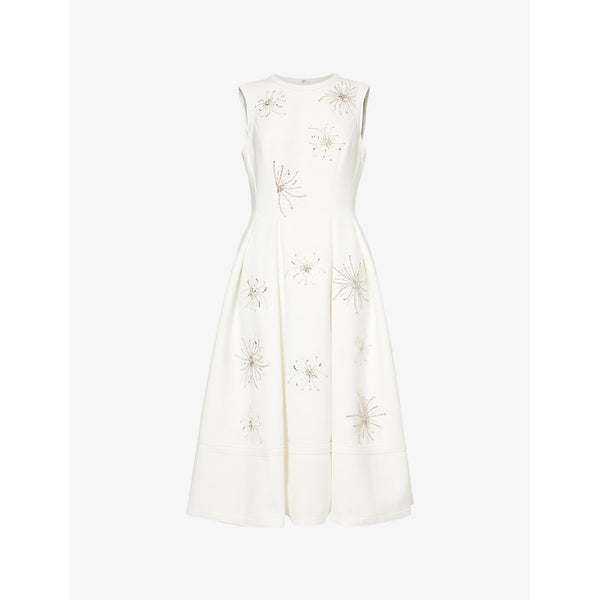 Huishan Zhang May crystal-embellished stretch-scuba midi dress | HUISHAN ZHANG