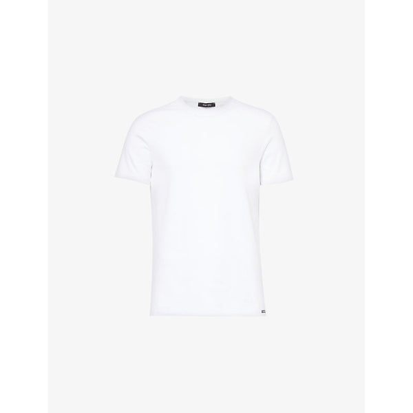 Tom Ford Crewneck short-sleeve cotton-blend stretch-jersey T-shirt