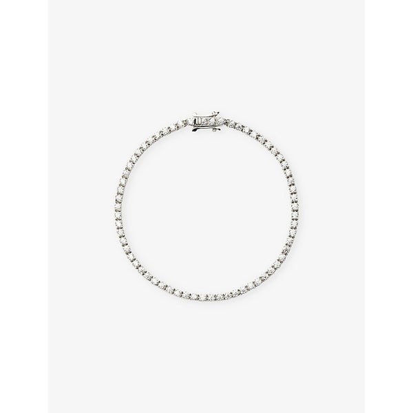 Missoma Classic Tennis rhodium-plated recycled sterling-silver bracelet